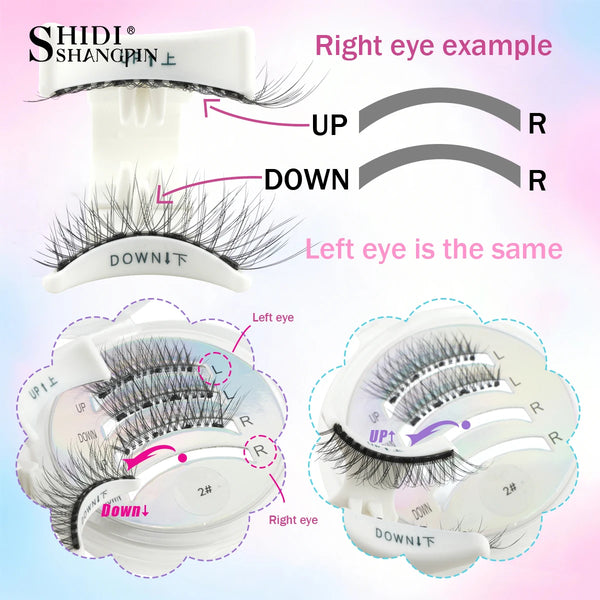 No Glue Needed Magnetic Lashes Reusable Natural Look Magnetic False Eyelashes Set with Tweezer Tool Fluffy Faux Mink Eyelash New
