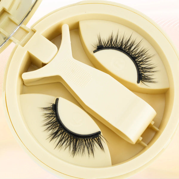No Glue Needed False Magnetic Eyelashes Set with Tweezers Reusable Magnetic Fake Eyelash Natural Fluffy Faux Mink Lashes Makeup