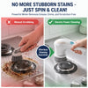 Effortless Electric Grease Scrubber, Rechargeable Cordless Power Cleaning Brush, for Kitchen Sink Tile & Stubborn Stains