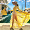 Women Swimsuit Cover Up Sleeve Beach Tunic Dress Robe De Plage Solid White Cotton Pareo High Collar Beachwear