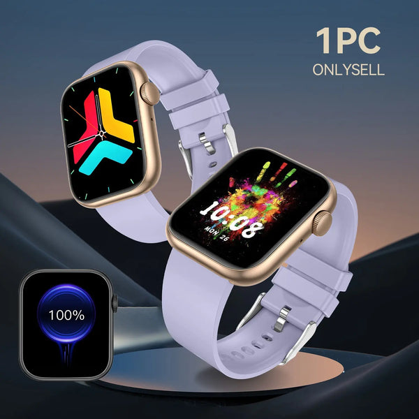 Fitness Tracker Smartwatch mit Anruffunktion, Touchscreen Activity Watch für iPhone und Android, Bluetooth Anruf Gesundheits-Wearable, Digitale Smartwatch