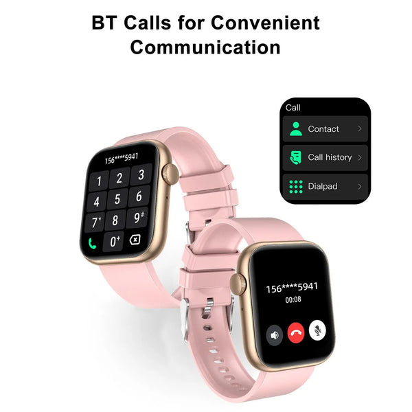 Fitness Tracker Smartwatch mit Anruffunktion, Touchscreen Activity Watch für iPhone und Android, Bluetooth Anruf Gesundheits-Wearable, Digitale Smartwatch