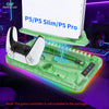 GAMINJA P58 Ladestation Kühlhalterung Kompatibel mit PS5 Konsole, Vertikalständer Lüfter, Multifunktionale Kühl- & Ladestation für PS5 Slim Pro Alle Modelle Universal #GLOBAL PICKS